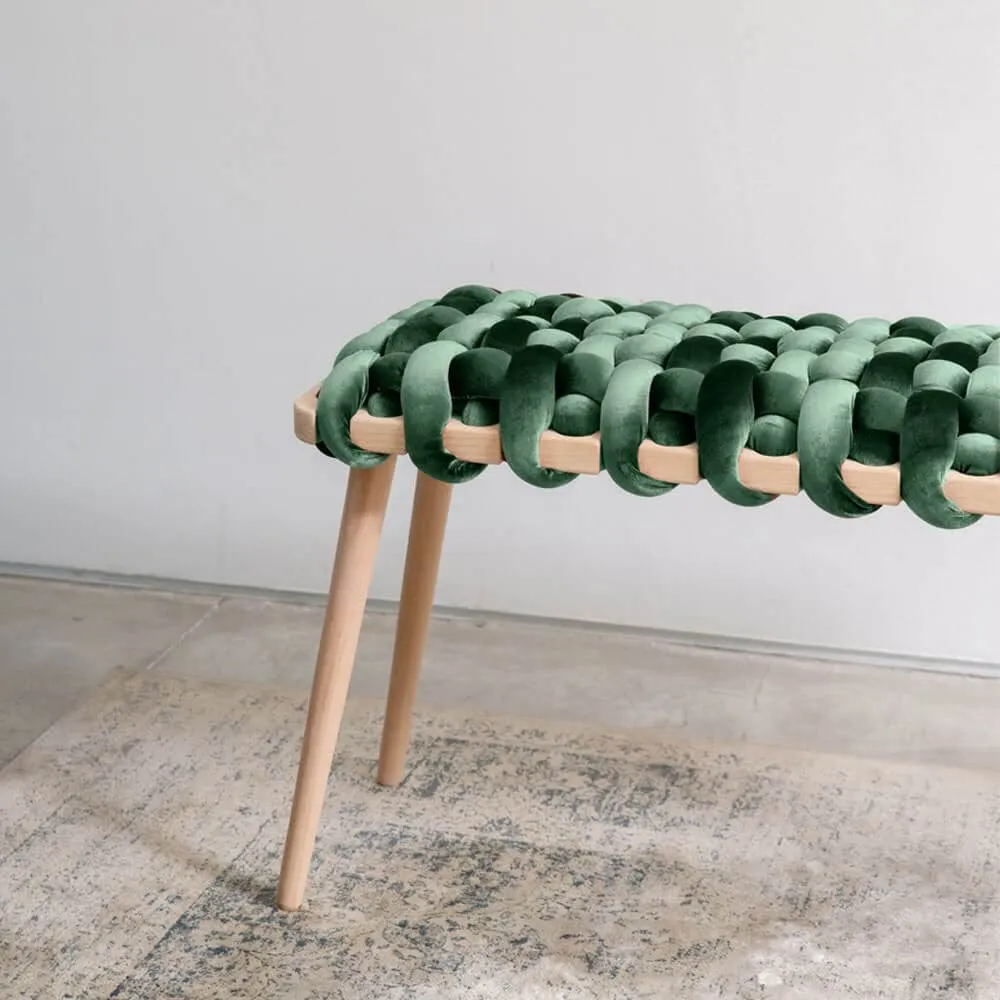 Woven Velvet Bench