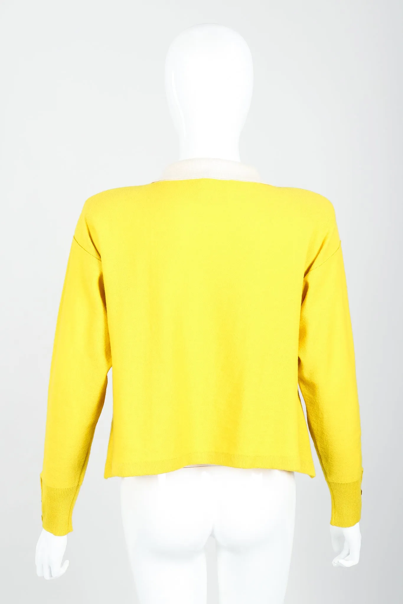 Yellow Knit Collared Sweater