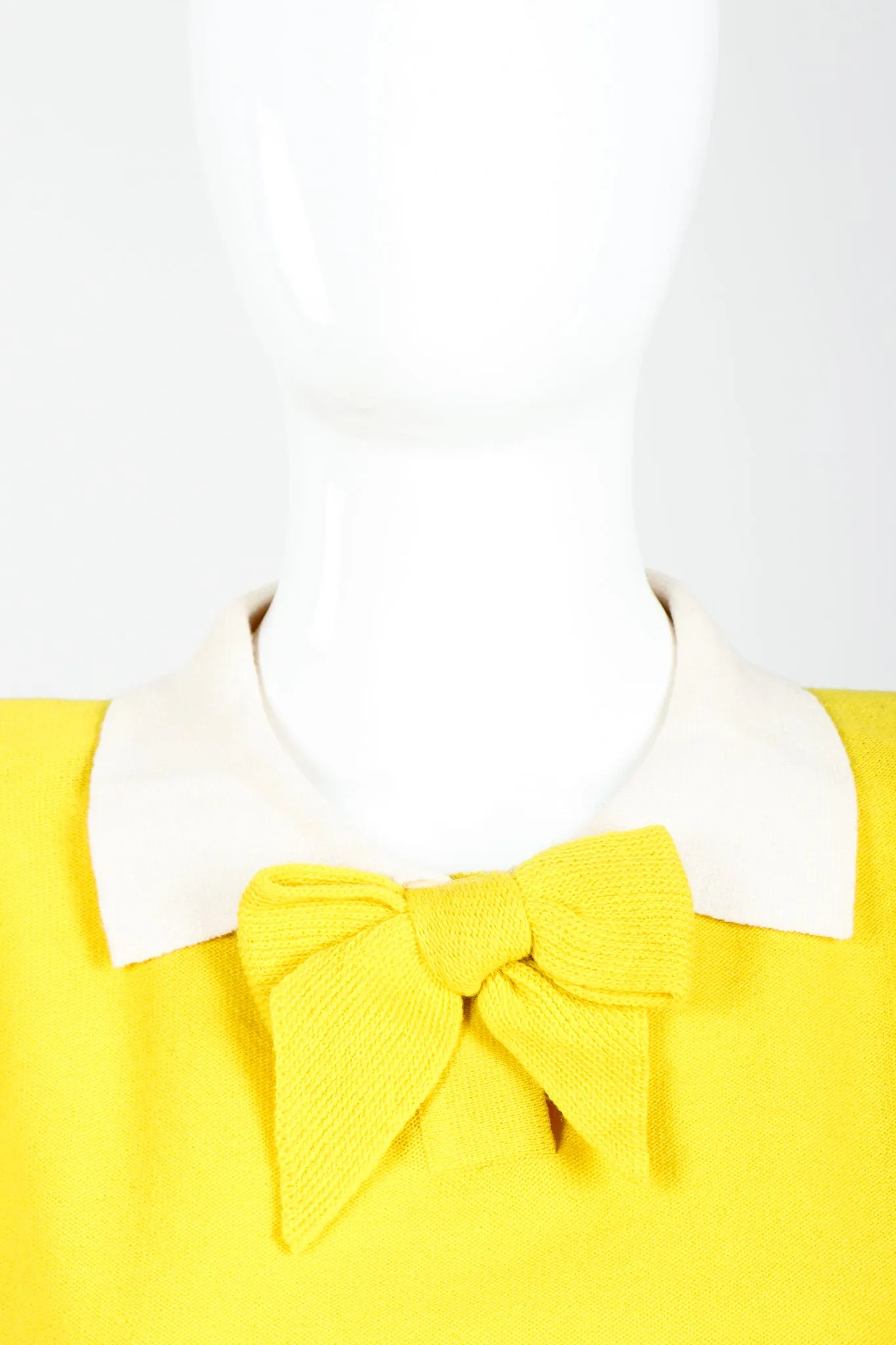 Yellow Knit Collared Sweater