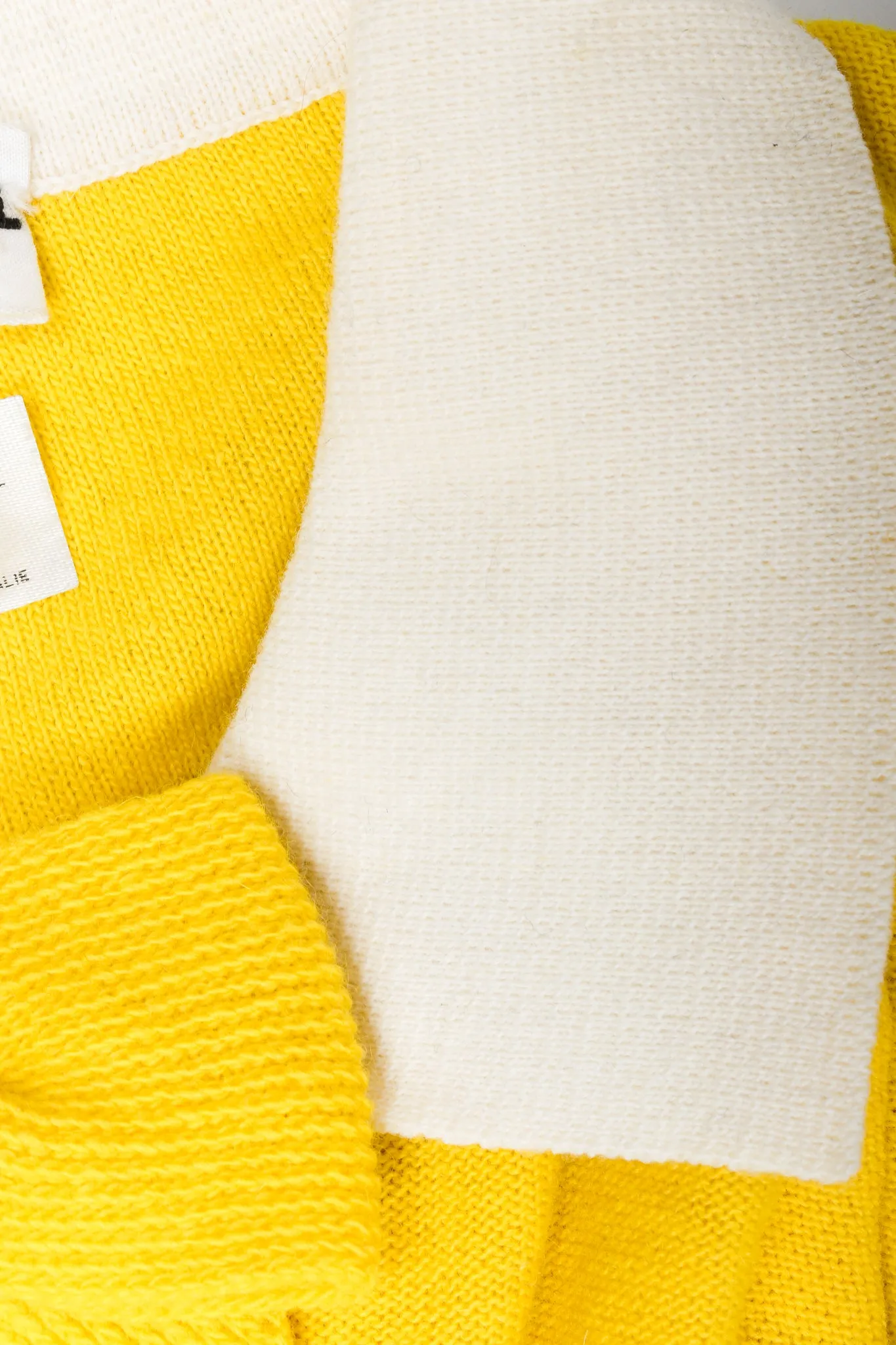 Yellow Knit Collared Sweater