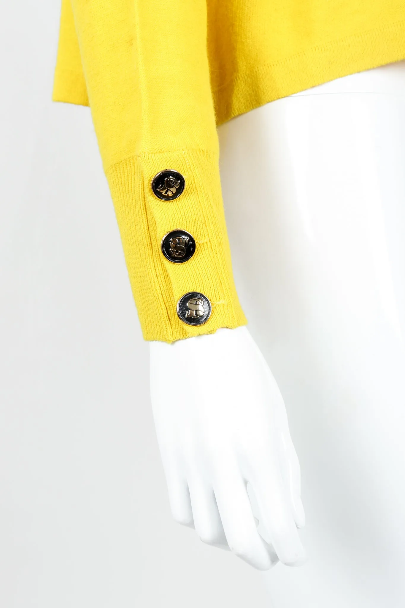 Yellow Knit Collared Sweater