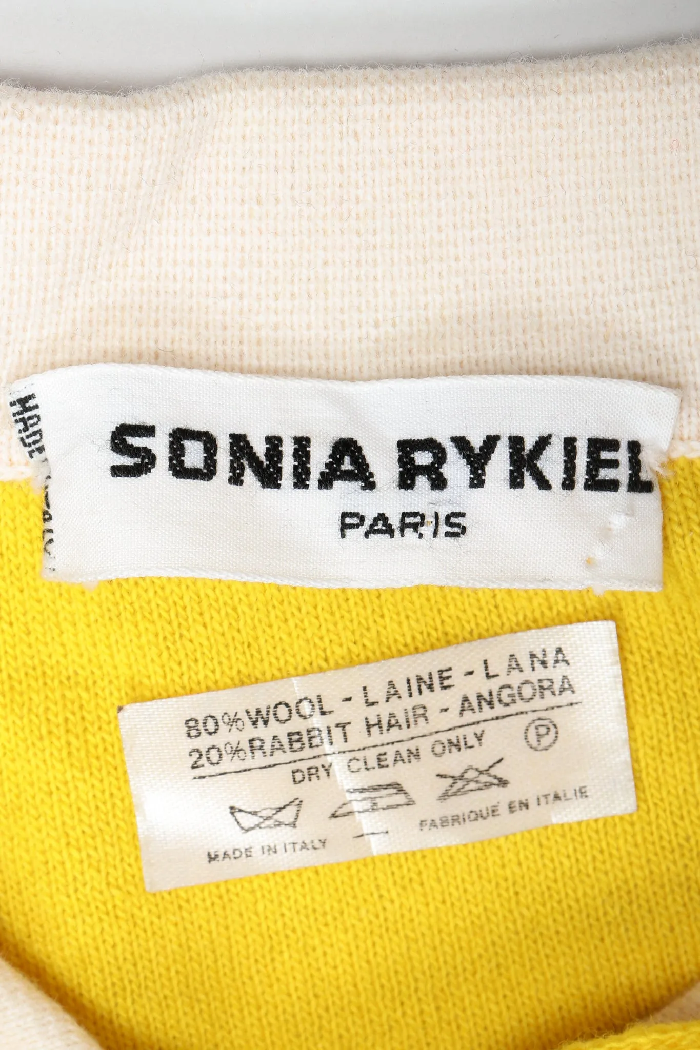 Yellow Knit Collared Sweater
