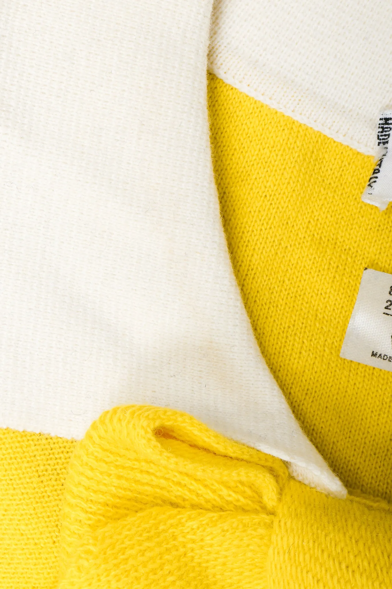 Yellow Knit Collared Sweater
