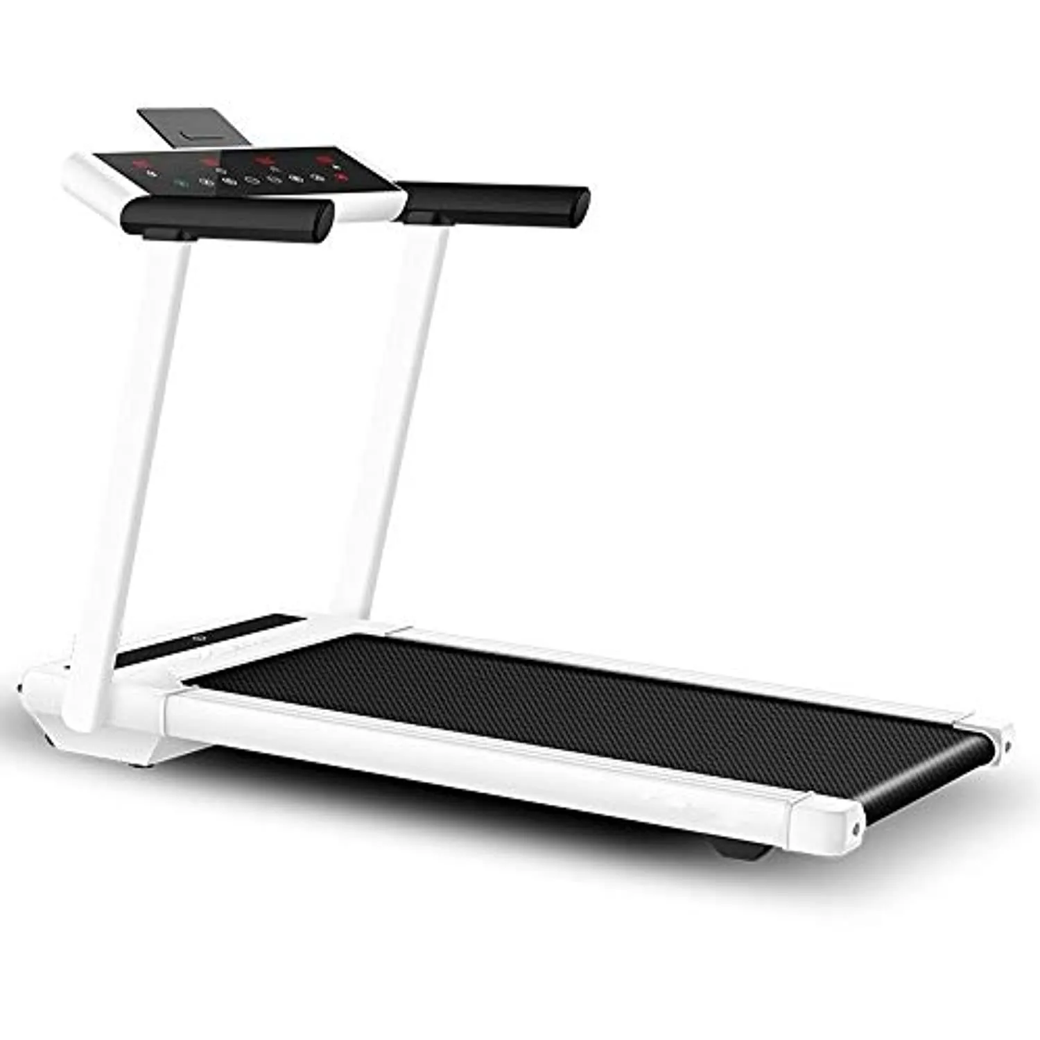 Zzfni Treadmill Full-Folding Home Treadmill, Installation-Free, Small and Ultra-Quiet, LED Display Sports Walking Machine, Suspension Balance Shock Absorption Foldable Treadmill (Size : White)