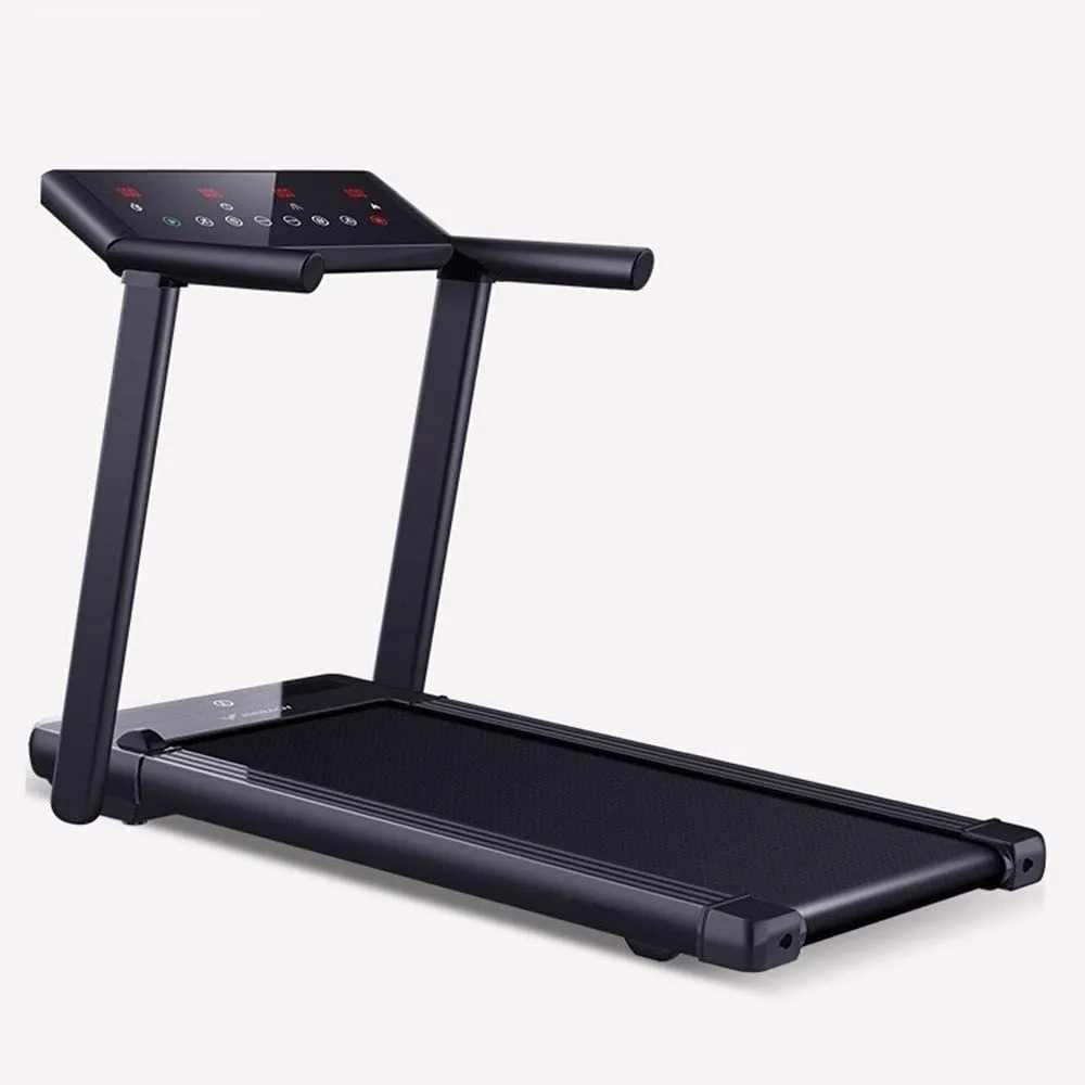 Zzfni Treadmill Full-Folding Home Treadmill, Installation-Free, Small and Ultra-Quiet, LED Display Sports Walking Machine, Suspension Balance Shock Absorption Foldable Treadmill (Size : White)