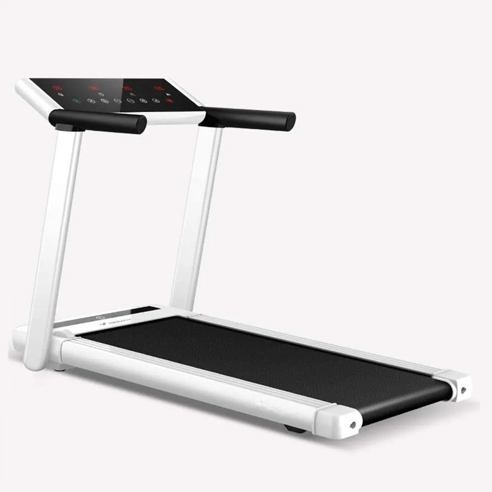 Zzfni Treadmill Full-Folding Home Treadmill, Installation-Free, Small and Ultra-Quiet, LED Display Sports Walking Machine, Suspension Balance Shock Absorption Foldable Treadmill (Size : White)